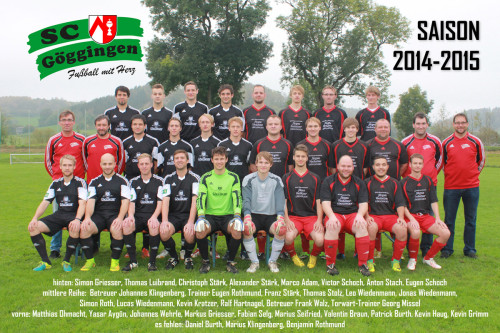 Mannschaftsfoto Aktive SC Göggingen 2014-2015
